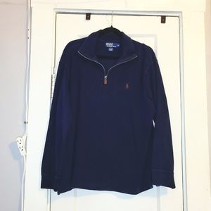 RALPH LAUREN Navy Long Sleeve 1/4 Zip
